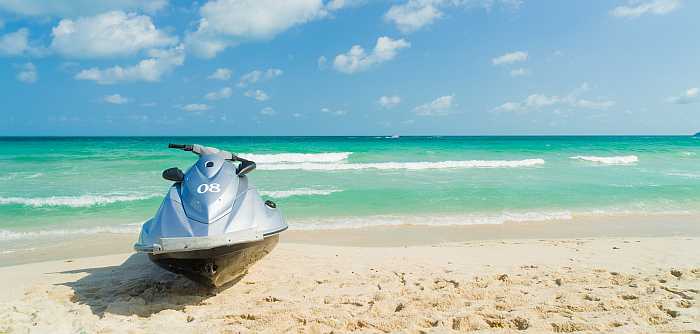 jet ski on the beach