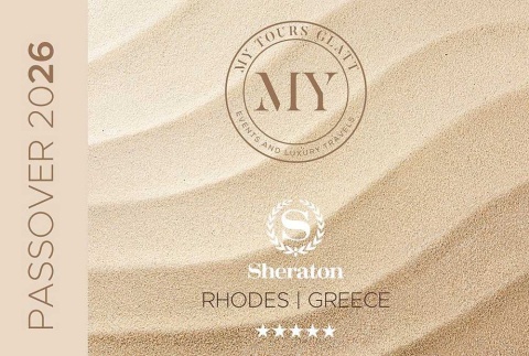 Celebrate Passover 2026 in luxury at the 5-star Sheraton Rhodes Resort with MY TOURS GLATT.